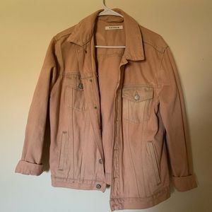 Washed pink pac sun denim jacket